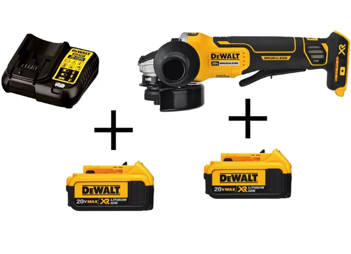 Máy mài cầm tay DeWALT DCG413P2 20Vmax/BL (kèm 02 pin 5.0Ah+ sạc) Đuôi